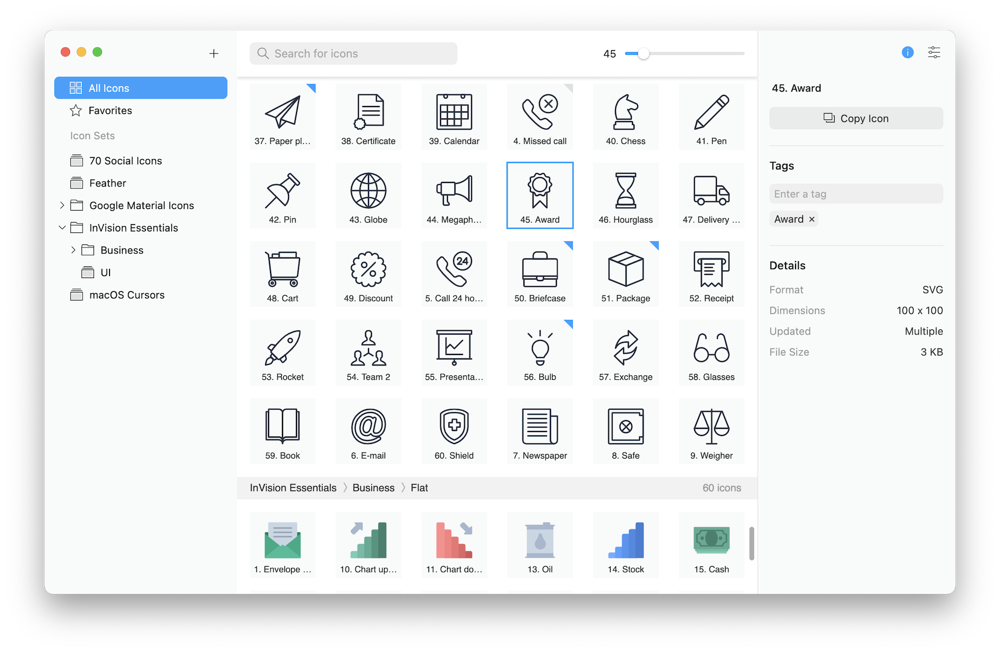 Iconset SVG Organizer