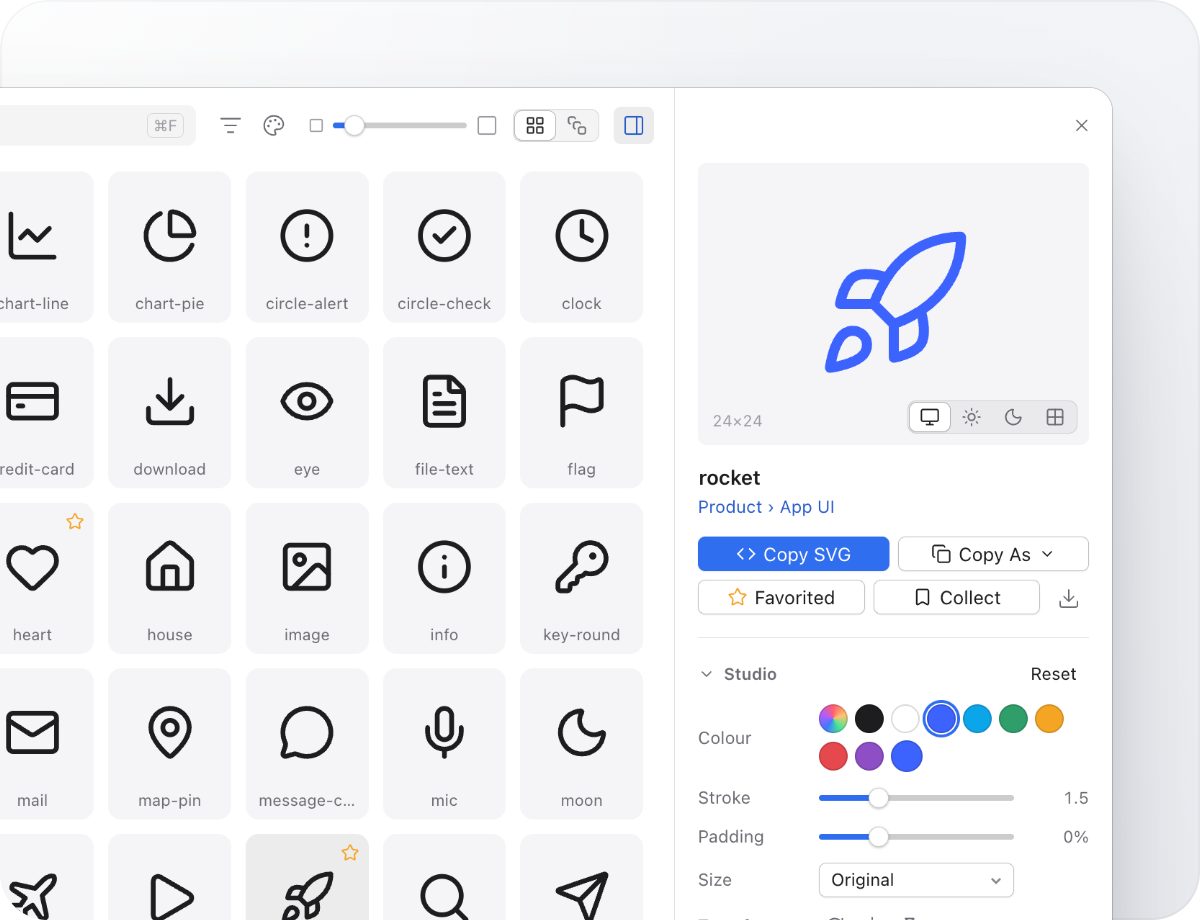 Customizing an icon in Iconset Studio